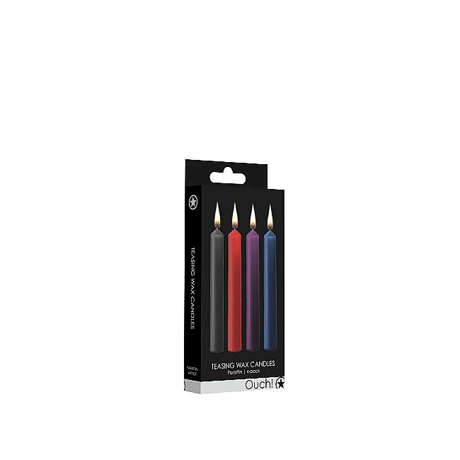 Teasing Wax Candles 4 Pk M Colors Paraffin - Shape & Comfort