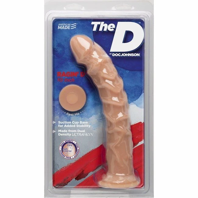 The D Ragin' D 10 Vanilla Beige Ultraskyn Dildo " - Shape & Texture