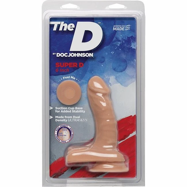 The D Super D 6 W/balls Vanilla Beige Dildo " - Shape & Texture
