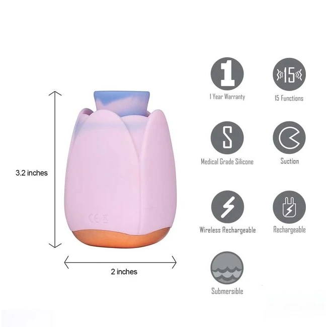 Tulip Wireless Suction Vib Rechargeable - Experience the Maia Toys Tulip Wireless Suction Vibrator