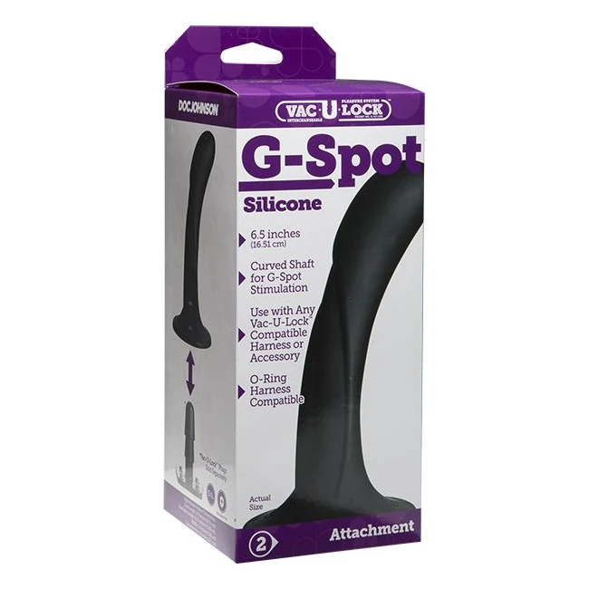Vac U Lock G Spot Black - Shape & Texture