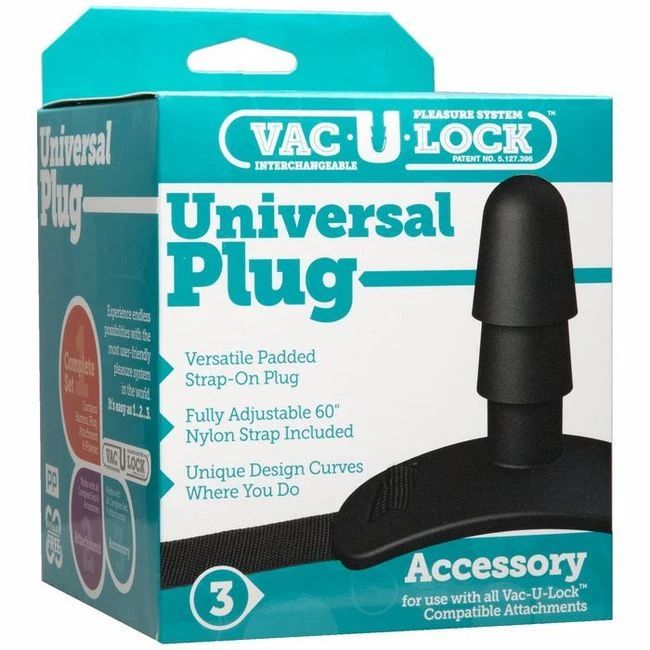 Vac U Lock Universal Plug Black - Shape & Texture