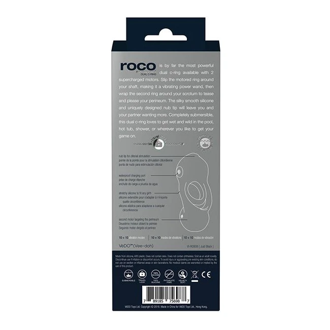 Vedo Roco Dual Motor Vibra Ring Just Black - Power & Performance