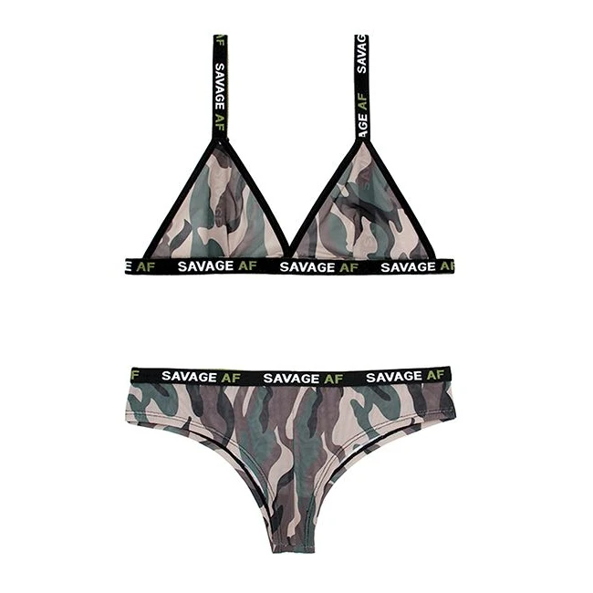 Vibes Savage Af Bralette & Cheeky Panty - Vibration Modes