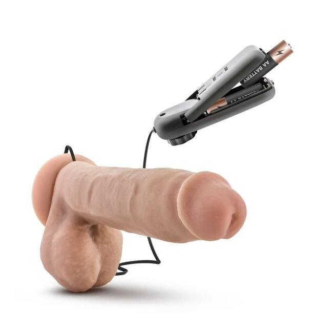 X5 Plus 8 Realistic Cock Beige Vibrating " - Vibration & Additional Features