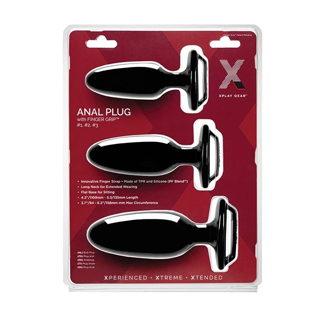 Xplay Finger Grip Plug Sta Kit- Plug #1 #2 #3 - Shape & Comfort
