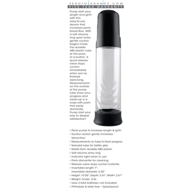 Zero Tolerance Pump Start - Design and Materials