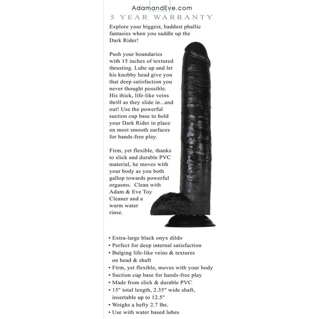 Adam & Eve 15 in Dark Rider - Size & Fit