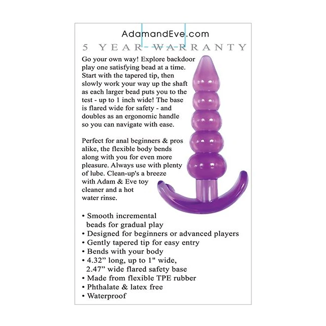 Adam & Eve Bumpy Delight an Plug - Shape & Comfort
