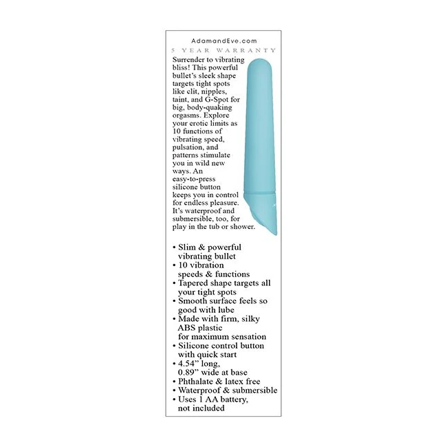 Adam & Eve Eve's Teal Bliss Bullet - How It Feels