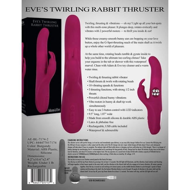 Adam & Eve Eve's Twirling Rabbit Thruster - How It Feels