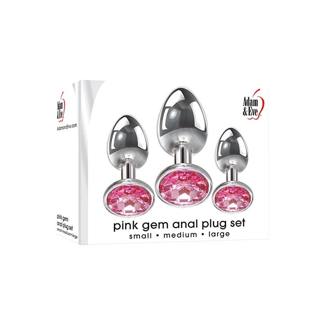 Adam & Eve Pink Gem Anal Pl Set - Material & Safety