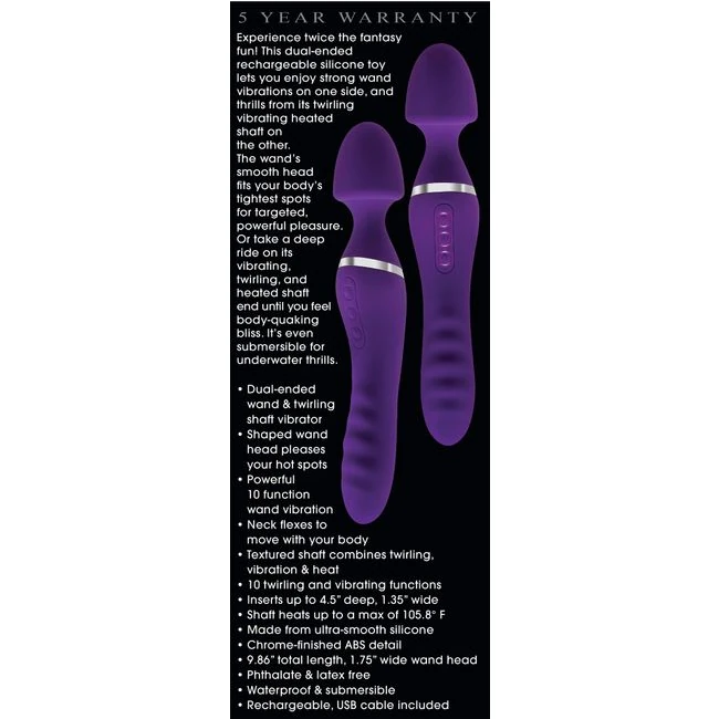 Adam & Eve the Dual End Twirling Wand - Experience Dual Pleasure with the Adam & Eve the Dual End Twirling Wand