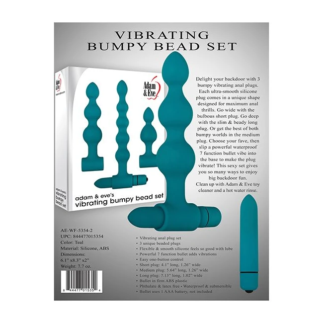 Adam & Eve Vibrating Bumpy Bead Set - Experience Deep Pleasure with the Adam & Eve Vibrating Bumpy Bead Set