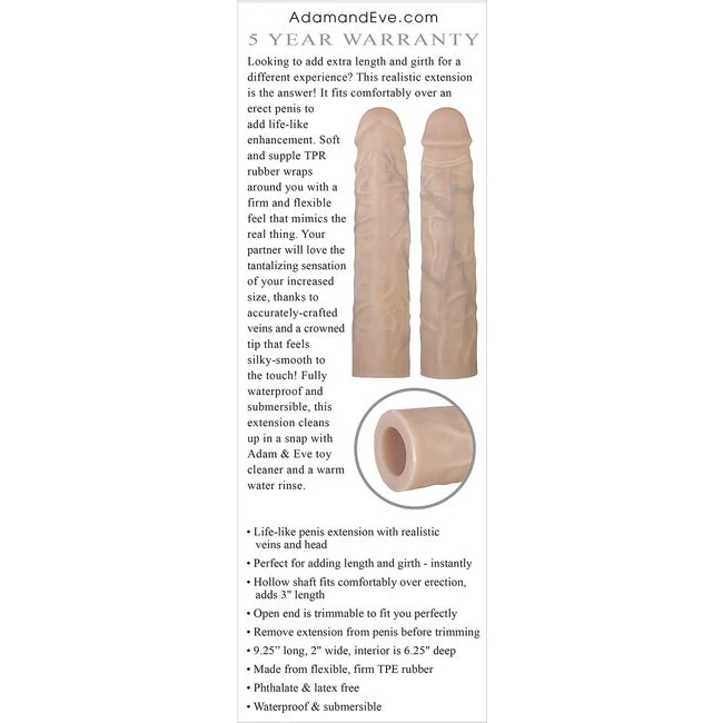 Adams 3 in Realistic Extens - Material Feel & Safety
