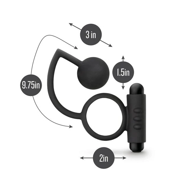 Anal Adventures Platinum Silicone Anal Ball W/ C Ring Black - How It Feels