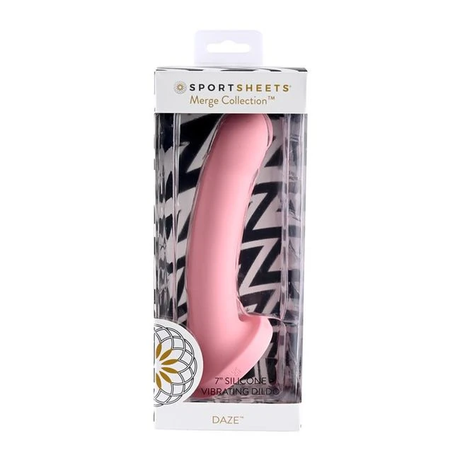 Daze 7in Vibrating Silicone Dildo Pink - Vibration Modes and Power