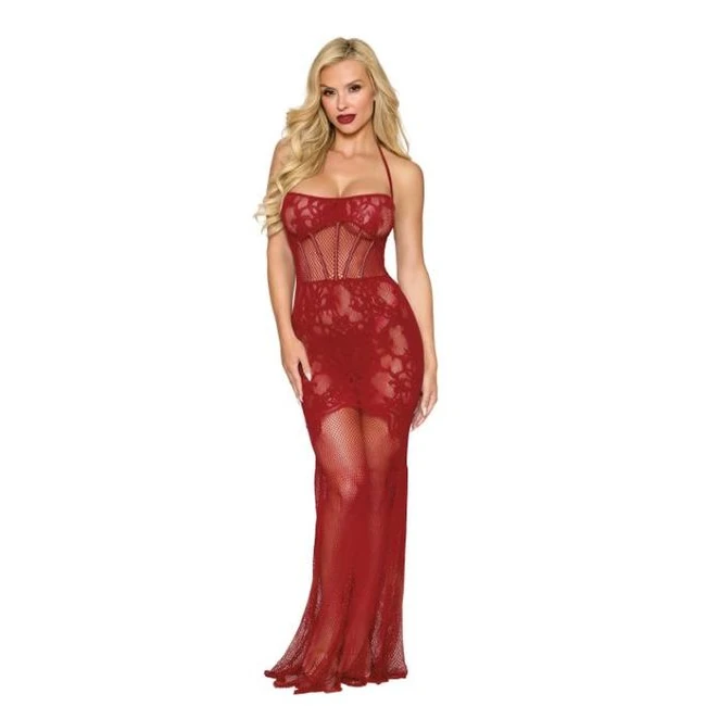 Bodystocking Gown Oxblood - Fabric & Feel