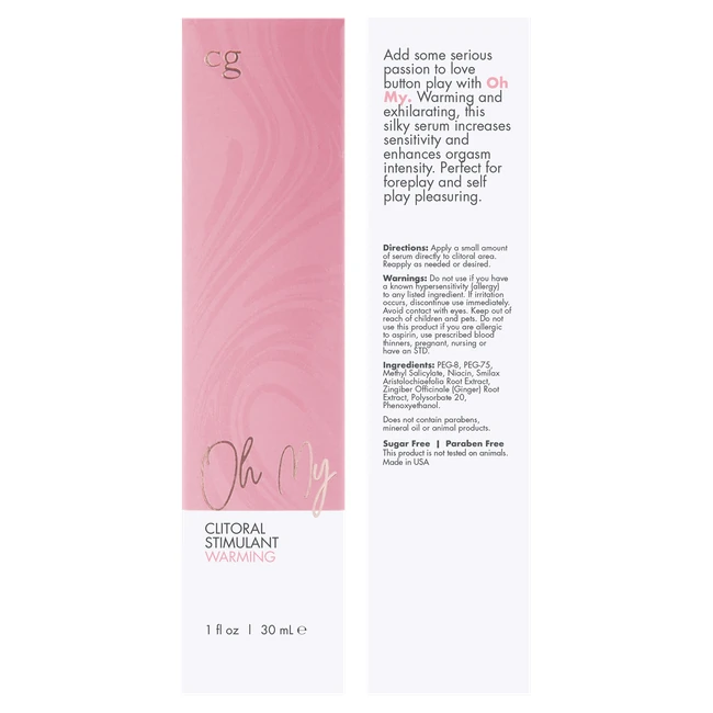 Cgc Oh My Clitoral Stimulan Warming 1 Fl Oz - Features and Benefits