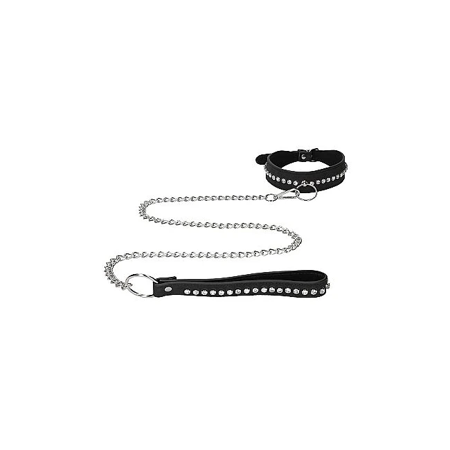Diamond Studded Collar W/ Leash - Hardware & Fasteners
