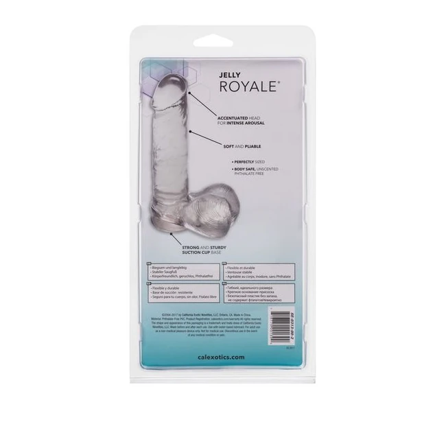 Dong W/ Suction Cup Clear 6 - Design & Dimensions