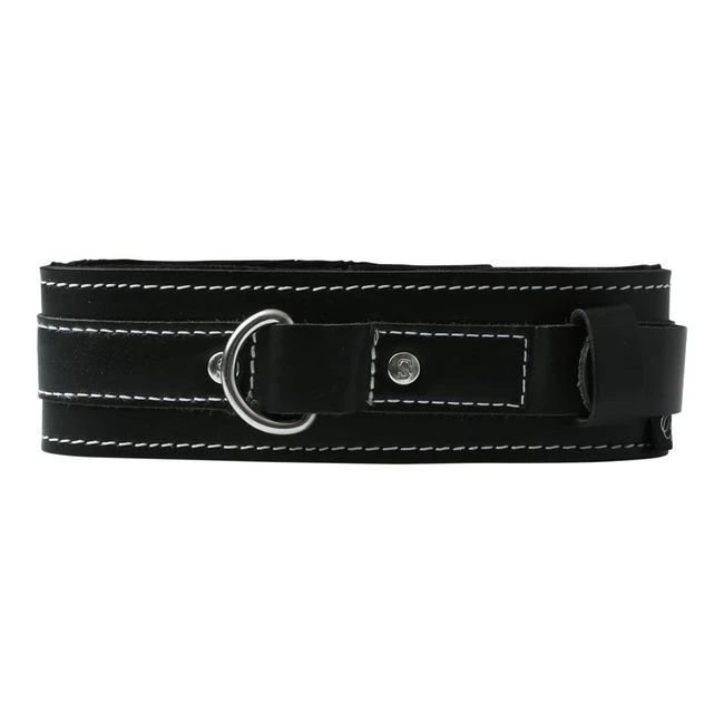 Edge Lined Leather Collar - Hardware & Fasteners