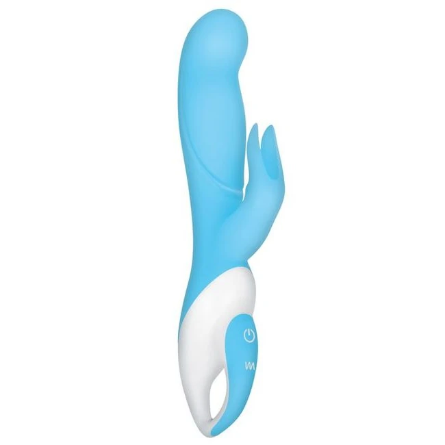 Evolved Raging Rabbit Rechargeable Silicone Small Blue - Experience Intense G-Spot and Clitoral Stimulation
