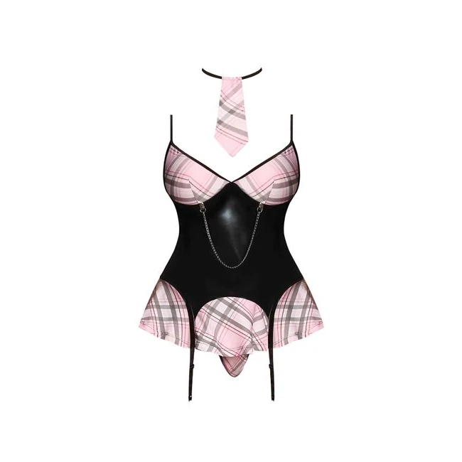 Flirty Freshman Pink Plaid - Versatile Role Play Themes