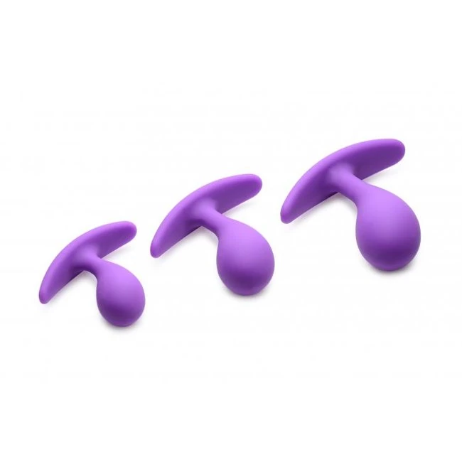 Frisky Booty Poppers Curved Silicone Anal Trainer 3pc Set - Shape & Comfort