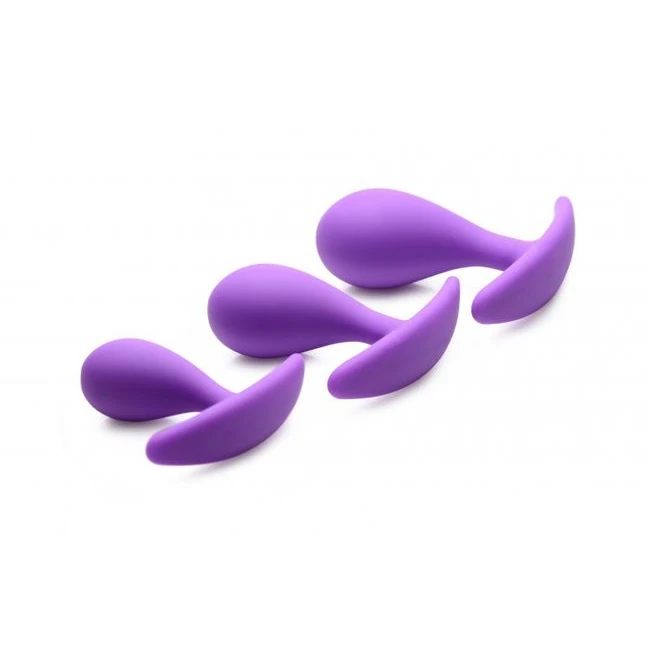 Frisky Booty Poppers Curved Silicone Anal Trainer 3pc Set - Material & Safety