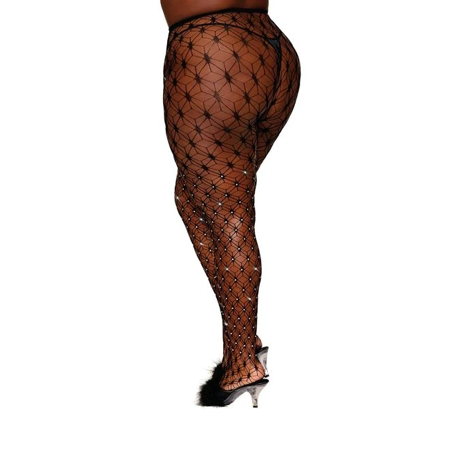 Geometric Fence Net Pantyho W/ Rhinestones - Specifications