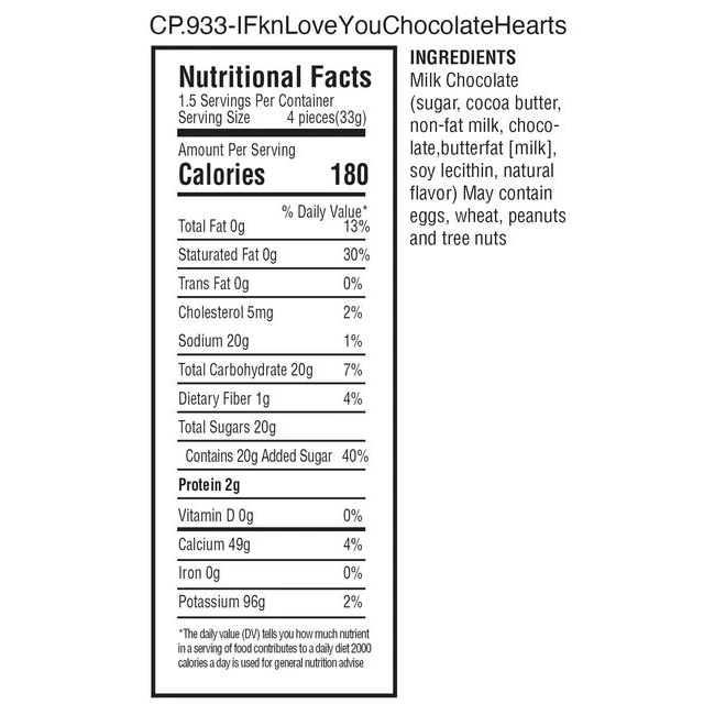 I Fucking Love You Chocolat Heart Box - Key Details