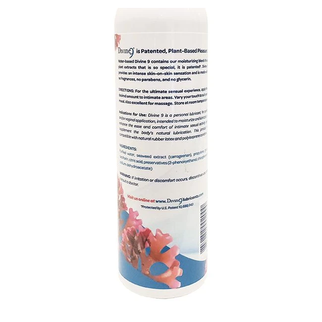 Divine 9 Water Based Lubricant - Ingredients & Special Features