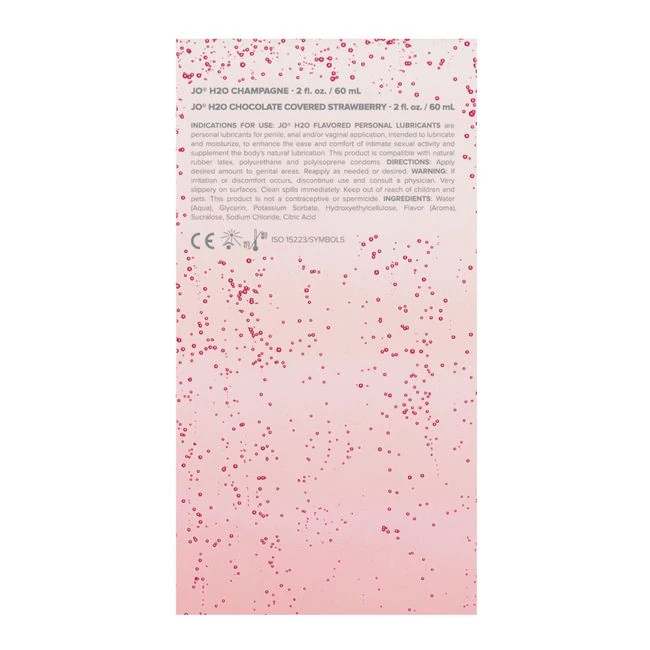 Jo Sweet & Bubbly Pleasure Champagne/chocolate Strawberry - Experience the Joy of Flavored Lubricants