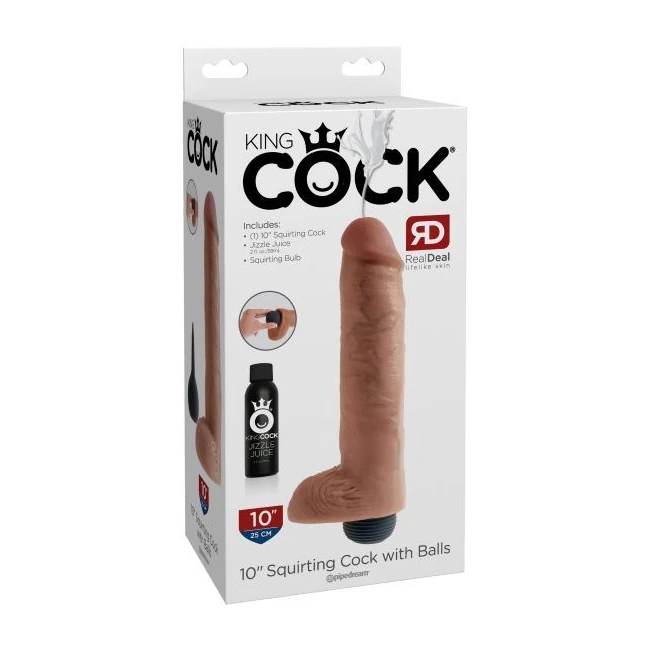 King Cock Squirting C W/ Balls Light - Additional Features