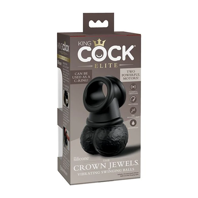 King Cock Elite Vibrating Silicone Balls - Fabric & Feel