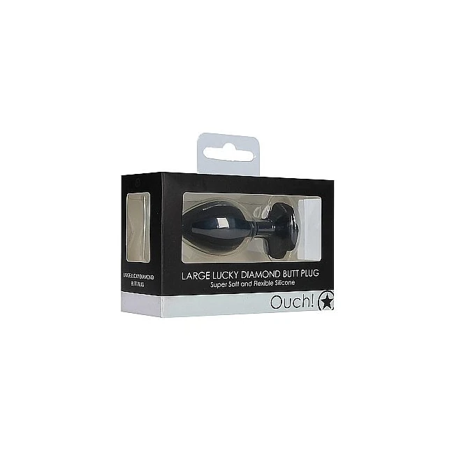 Large Lucky Diamond Butt Pl Black - Shape & Comfort