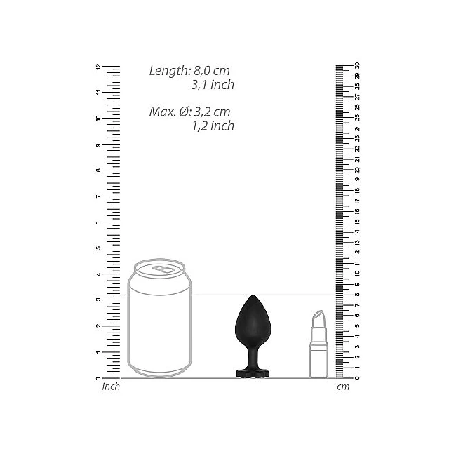 Large Lucky Diamond Butt Pl Black - Material & Safety