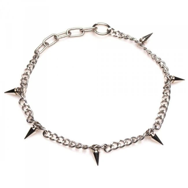 Master Series Punk Spiked Necklace Silver - Comfort & Fit