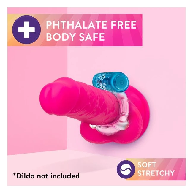 Play with Me One Night Stan Vibrating C-ring Blue - Vibration Modes