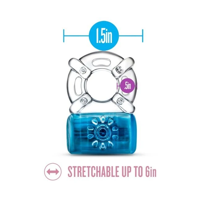 Play with Me One Night Stan Vibrating C-ring Blue - Power & Performance