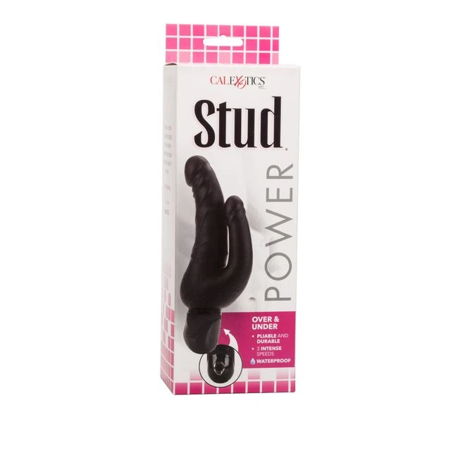 Power Stud Over & Under W/p Black - Experience Dual Pleasure with the Power Stud Over & Under W/ Black