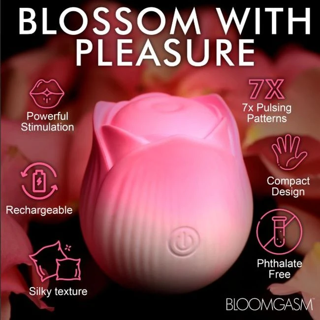Pulsing Petals Throbbing Ro Stimulator - Pink - Power & Performance