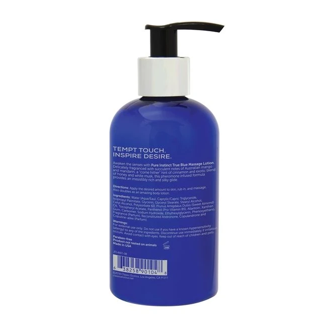 Pure Instinct Pheromone Massage Lotion True Blue 8 Oz - Pure Instinct Pheromone Massage Lotion True Blue - 8 Oz