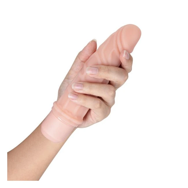 Dr. Skin Silicone Dr. Robert 7 in Vibrating Dildo Beige - Materials & Specifications