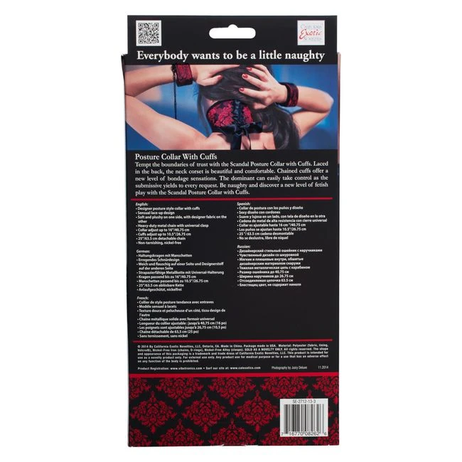 Scandal Posture Collar W/cu - Sensory Experience & Restraint