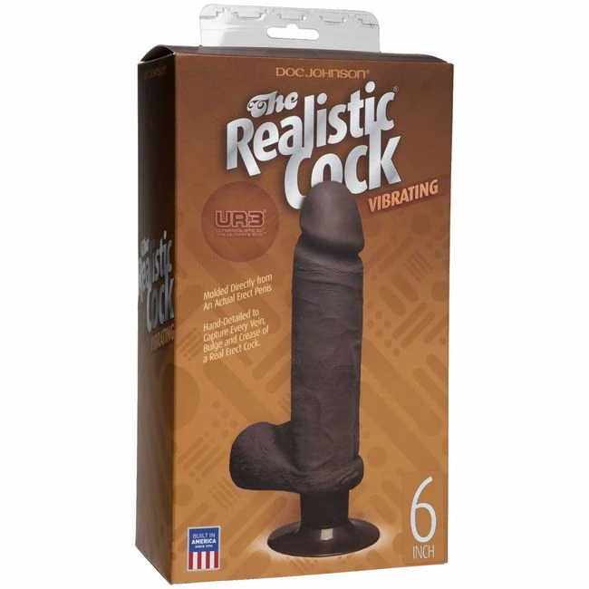 The Realistic Cock Ultrasky Vibrating 6in -black Bx - Material & Feel