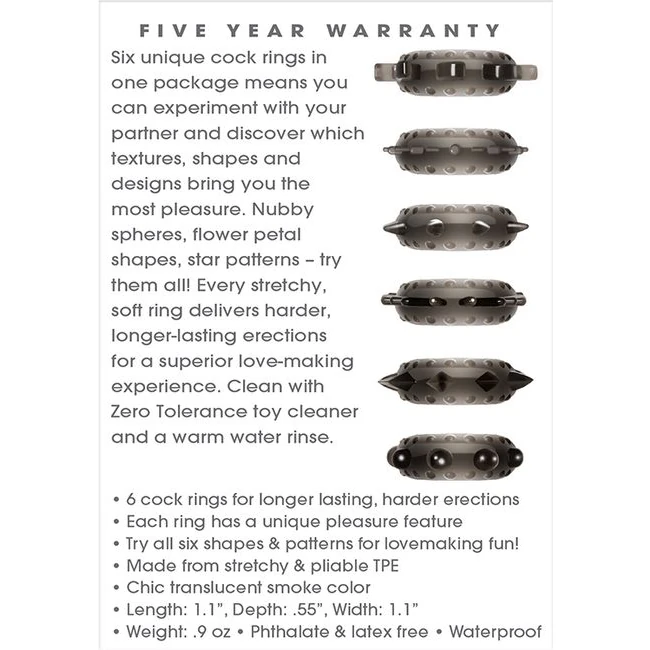 Zero Tolerance Cockstars Cock Rings - Overview