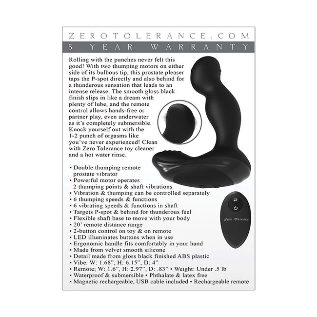 Zero Tolerance the One-two Punch Prostate Vibe - Introduction