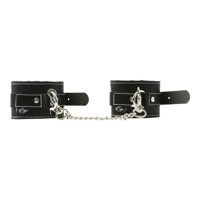 Edge Leather Wrist Restraints Bu - Includes